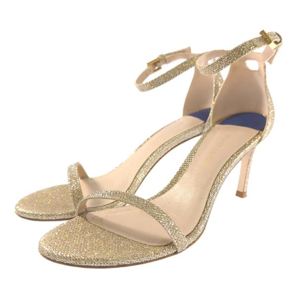 【STUART WEITZMAN】レザー サンダル PVCトリム STUART WEITZMAN スチュアートワイツマン ラメ レザー