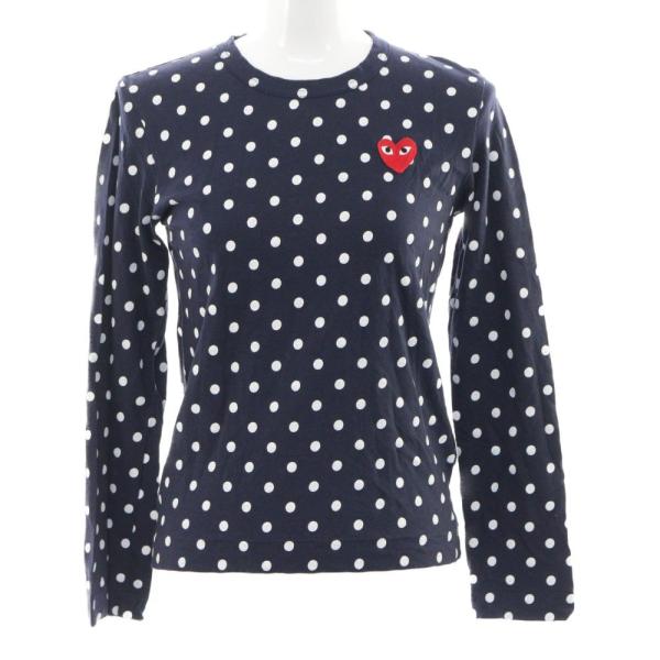 プレイ コムデギャルソン ドット ロンT 長袖 S ネイビー PLAY COMME des GARÇONS ネイビー ドット ロンT 長袖