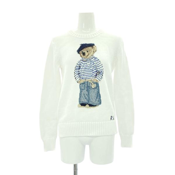 Polo by Ralph Lauren クマ柄ニットセーター　綿とリネン素材 Polo by Ralph Lauren クマ柄ニットセーター 綿とリネン素材
