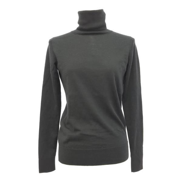 エルメス　レディースタートルネックニット　カシミヤ　Lサイズ　黒色 HERMES エルメス カシミヤ シルク タートルネック ニット・セーター