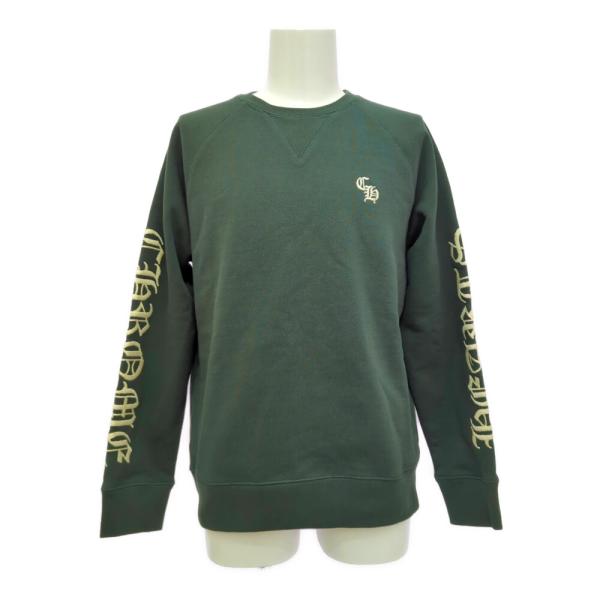 クロムハーツ ハードウェアグリーンスウェット CHROME HEARTS クロムハーツ SLO RIDE・＃M クロスパッチ ロゴ