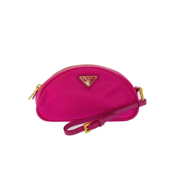 最終お値下げ　PRADA ピンク ナイロンポーチ　ストラップ付き プラダ(Prada) 20SS ストラップ付き ミニ 1ZT001 レディース