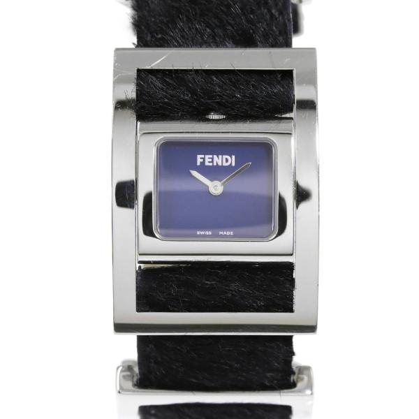 FENDI シルバー スクエア型腕時計 FENDI フェンディ スクエアフェイス 腕時計 3300L シルバー