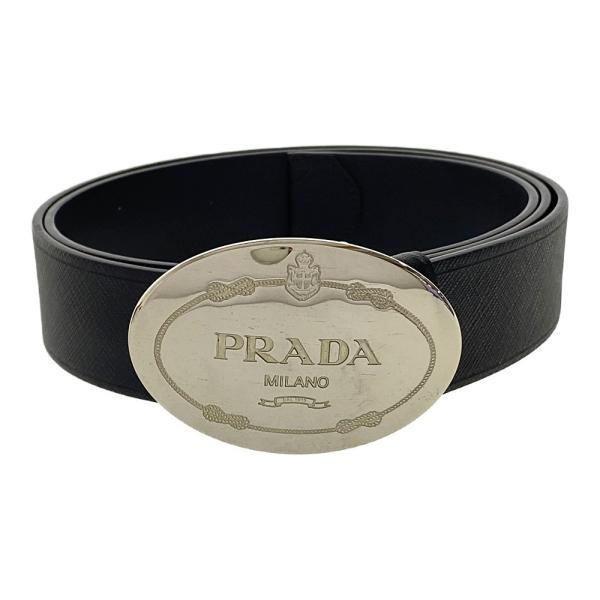 PRADA プラダ ロゴバックル・サフィアーノカーフレザーベルト