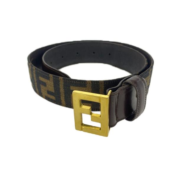 FENDI（フェンディ） FFロゴバックル・ズッカジャガードレザーベルト