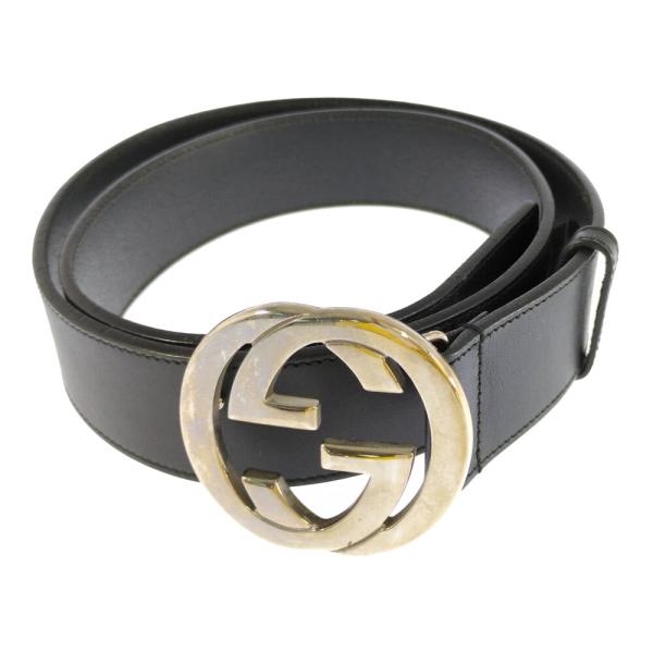 GUCCI（グッチ） インターロッキングG ワイドベルト 114984 ブラック
