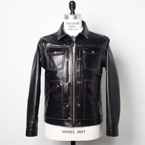 Y'2 LEATHER ワイツーレザー INDIGO HORSE Model 60'S DENIM ZIP