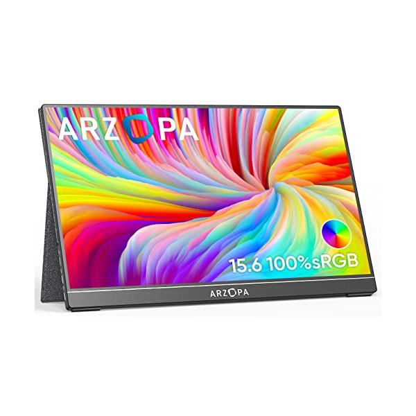 モバイルモニター ARZOPA 15.6インチ モバイルディスプレイ 薄型 軽量