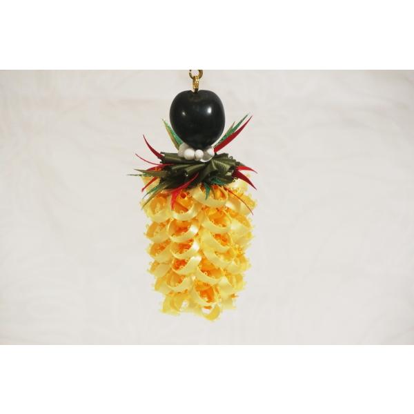 ハワイアンリボンレイ（クロッシェ他） ハワイアンリボンレイ☆パイナップルのクロシェット フラダンス