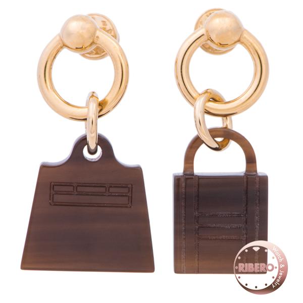 HERMES エルメス アミュレット マロキニエ H057003FD ピアス ゴールド
