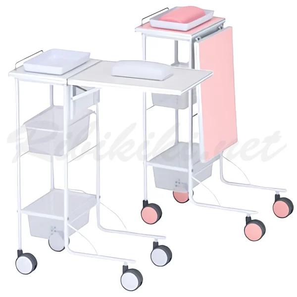 送料無料 西村製作所 ネイルカウンターテーブル ワゴン キャスター付き