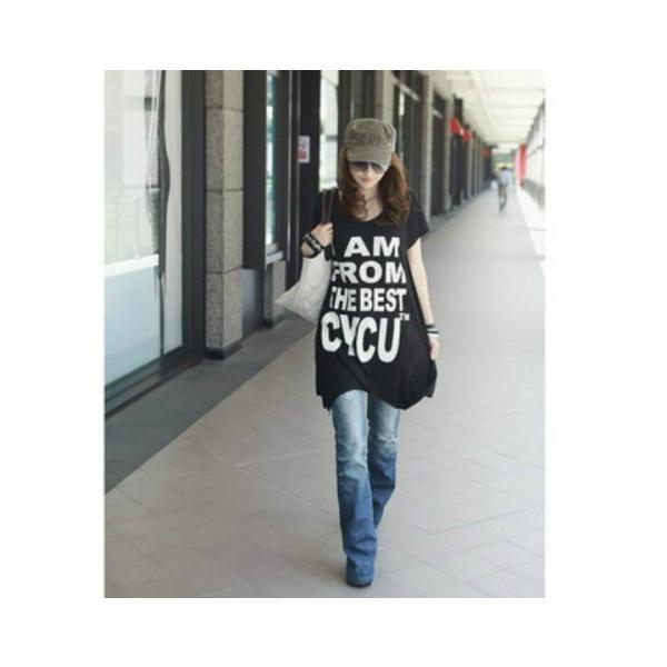 大きいサイズ フリーサイズ おしゃれヘムライン英語文字デザインチュニック ワンピース Buyee Buyee Japanese Proxy Service Buy From Japan Bot Online