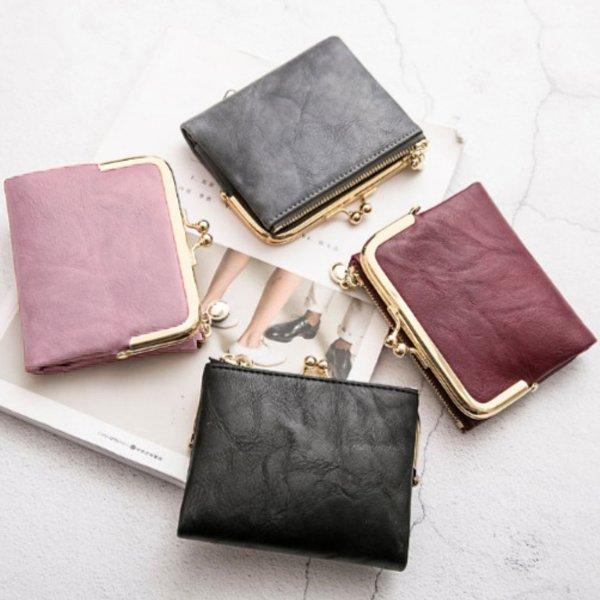 二つ折り財布 レディース がま口 二つ折り 財布 ミニ おしゃれ 大人かわいい レザー 柔らかい 軽量 36 101 Ribution Shop 通販 Yahoo ショッピング