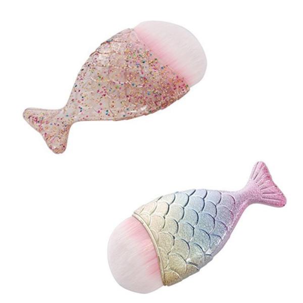 メイクブラシ フェイスブラシ マーメイド おしゃれ 小さい 持ち歩き 人魚 かわいい プレゼント mmb001Ribution SHOP