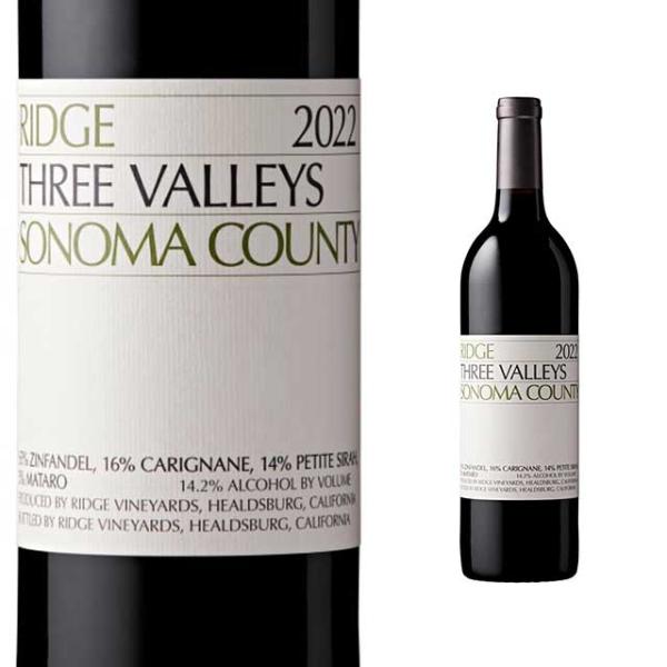 リッジ スリーヴァレー ソノマカウンティ 2022 750ml 箱なし ワイン