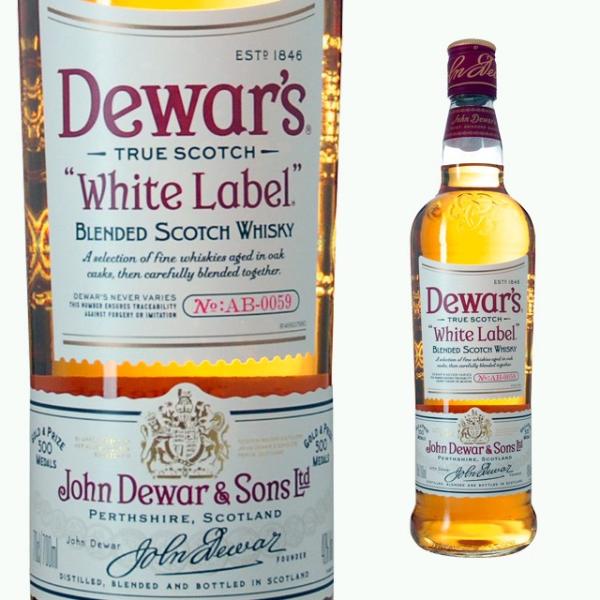 他サイト： デュワーズ ホワイトラベル ウイスキー 700ml 箱なし ウィスキー ギフト スコッチウイスキー スコッチ プレゼント 酒 父 結婚祝い 父親の商品画像