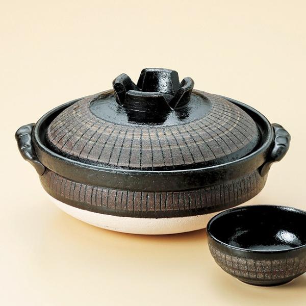 万古焼　振り出し 三陶 【萬古焼】銀峯花三島7号深鍋 21071 1個（直送品） - アスクル