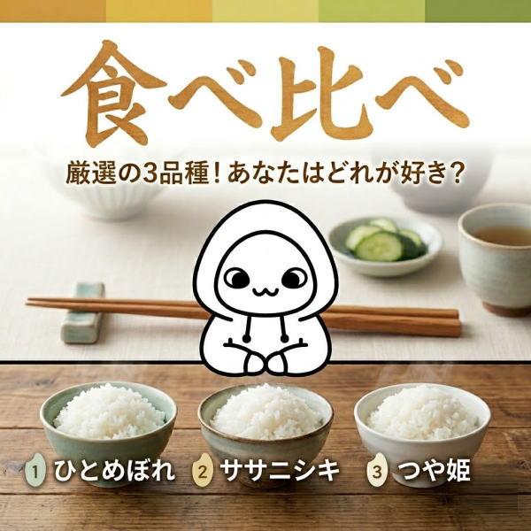 令和7年ササニシキ、ひとめぼれ お試し限定特価】令和7年 食べ比べ ひとめぼれ ササニシキ つや姫