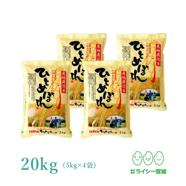 新米 ひとめぼれ 米 20kg 令和6年産 5kgx4袋 お米 宮城県産 白米 送料  