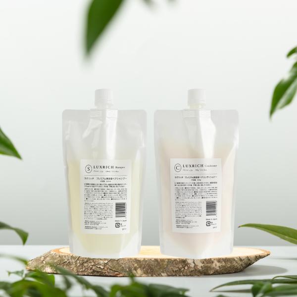 【10%オフ】ラグリッチ プレミアム美容液ヘアシャンプー＆コンディショナー リフィルセット フローラルリリー 330ml