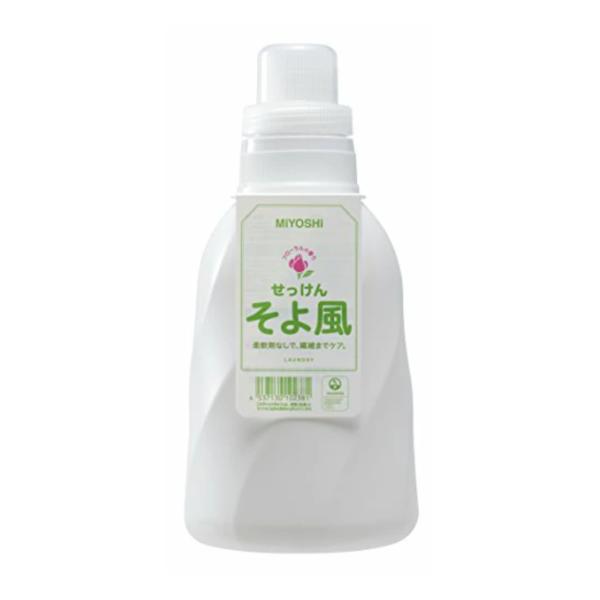 ミヨシ石鹸 そよ風 液体せっけん 1.1L 本体 無添加 衣類用 洗濯用 低刺激 洗剤 ナチュラル 敏感肌 大容量 家族用 人気品