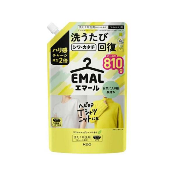 花王 エマール リフレッシュグリーンの香り つめかえ用 810g 洗たく用洗剤 おしゃれ着用