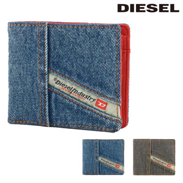 DIESEL 2つ折り財布 デニム レディース メンズ DIESEL（ディーゼル） 二つ折り財布 DAVYS デニム レディース X08450
