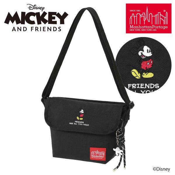 マンハッタンポーテージ ミッキーマウス ショルダーバッグ MICKEY ＆ FRIENDS MP1603BPDMGNTMIC26M manhattanportage NYLON MESSENGER BAG（XS）