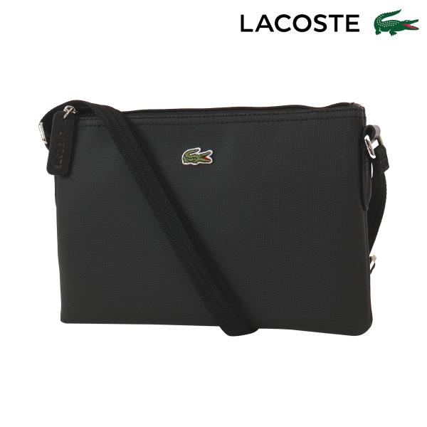 ラコステ　ブラック ショルダーバッグ LACOSTE（ラコステ） ショルダーバッグ 横型 メンズ レディース