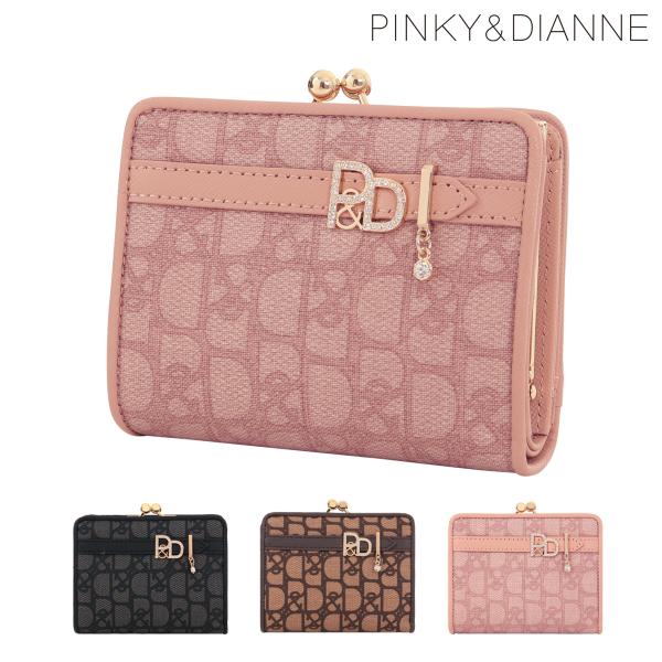二つ折り財布 パドロック付き ブルー PINKY&DIANNE（ピンキー アンド ダイアン） 二つ折り財布 がま口