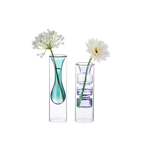 机置き二重中空 ２色デザイン 花瓶 吊り下げ式試験管花瓶 ミニ花器 透明 フラワーベース 水栽培 水耕栽培花瓶 ガラス花瓶 テラリウム容器 工芸 壁掛 Buyee Buyee Japanese Proxy Service Buy From Japan Bot Online