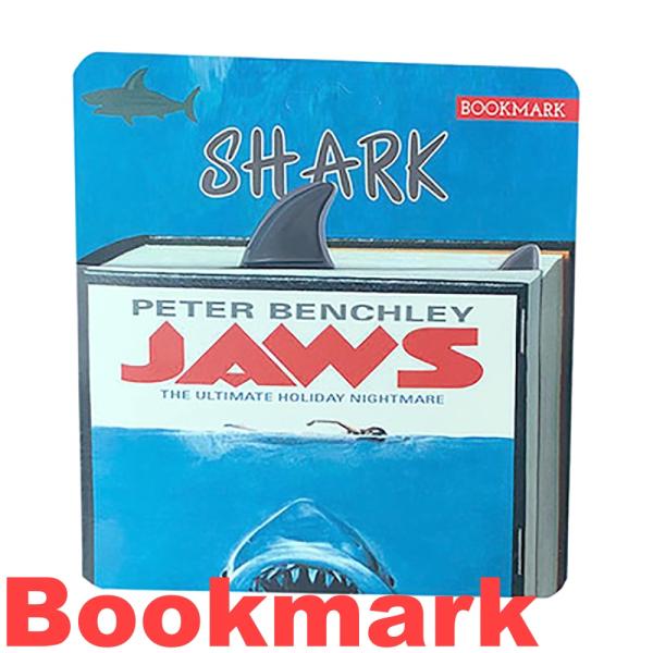 ぎょぎょぎょっかっこいいサメのしおり サメにも色々あるけど映画で見た怖いやつ「今日はここまで」のしるしボディには、サメからの涙のメッセージ付き素材：　ポリプロピレンサイズ：約H65×W125mm