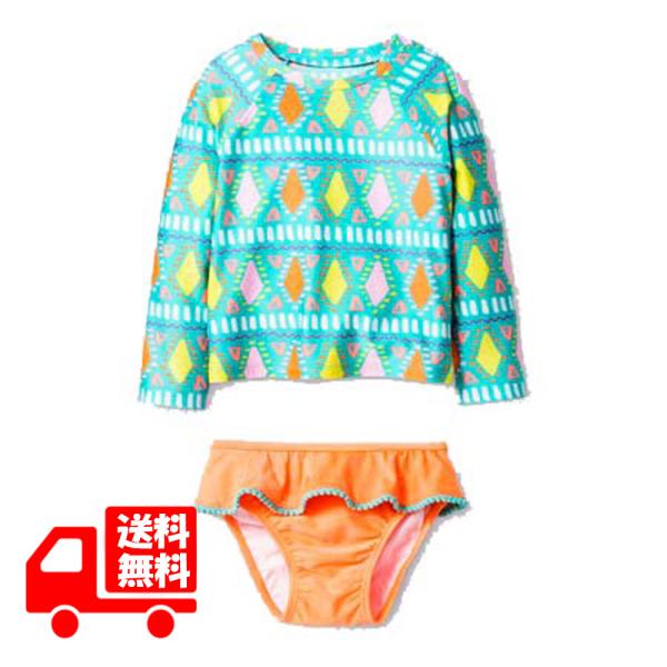 在庫限り★セール こども水着 女の子 セパレート cat&jack ラッシュ＆パンツ プール セットアップ 水泳 ビキニ ラッシュガード 水着 120 爆買