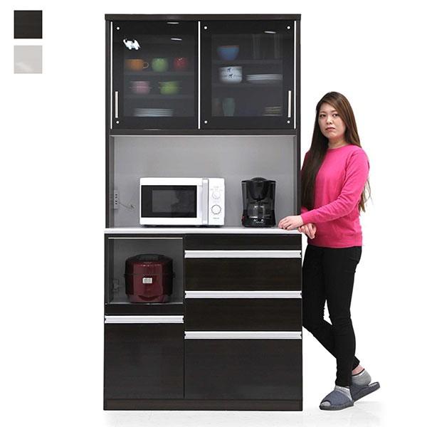 食器棚 ダイニングボード 100 収納 おしゃれ 北欧 完成品 白 Ik 376 モダンインテリア リック 通販 Yahoo ショッピング