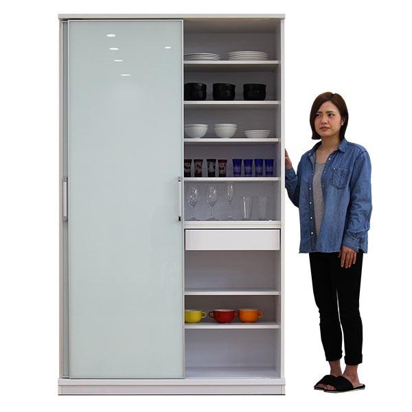 食器棚 完成品 引き戸 ホワイト 幅120cm おしゃれ キッチン収納 食器棚 完成品 引き戸 ホワイト 幅120cm おしゃれ キッチン収納