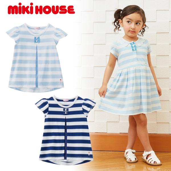 新品　美品　カラフル　ミキハウス　Tシャツ　140 リーナちゃん　ドレス　リボン 新品 ミキハウス 半袖 Tシャツ チュニック 120 リーナちゃん リボン
