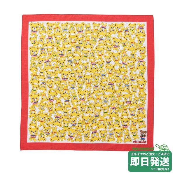 セール30%OFF！ミキハウス プッチー総柄 バンダナ ミキハウス正規販売店●メール便OK