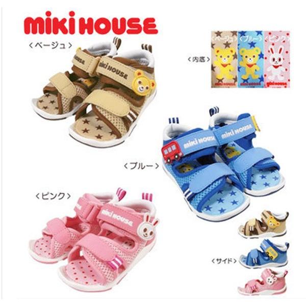 セール30%OFF！ミキハウス プッチー＆うさこ ミキバス ベビーサンダル 