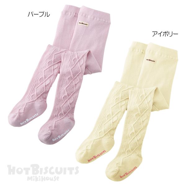 セール50%OFF！ホットビスケッツ アーガイル柄 タイツ ミキハウス正規販売店●メール便OK
