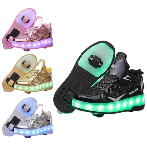 品番：amg01素材：合成レザー、ソール:TPR原産国：中国バッテリー：USB充電式カラー：ブラック、ピンク、ゴールド、シルバーサイズ：30/内寸19.7cm、31/内寸20.2cm、32/内寸21.2cm、33/内寸21.6cm、34/内...