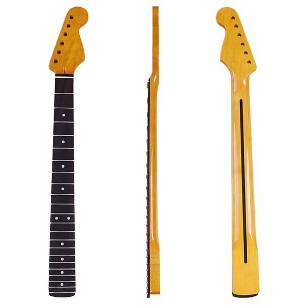 ストラトキャスタータイプ エレキギター ボディとネック ギターネック STタイプ用交換ネック ストラトネック 22フレット エレキ