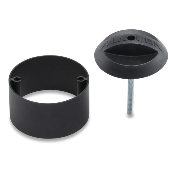 フォーク受け部を標準位置から50mmリフトアップするアイテム。このリフトアップにより、アクスルレバーの操作時にレバーを倒して回すためのクリアランスが確保され、前フォークの固定作業がよりスムーズに行えるようになります。また、フラットバーハンド...