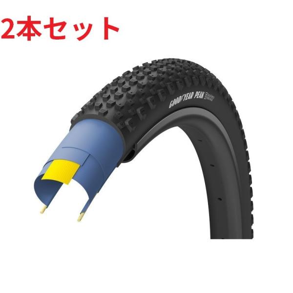 【お買い得2本セット】Peak（ピーク）Tubeless Complete 700x45C ブラック