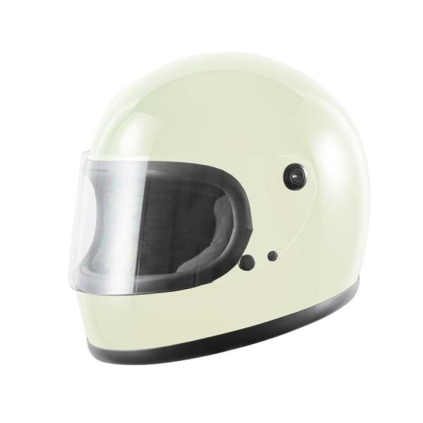 ヘルメット フルフェイス ホワイト ビンテージ レトロ 族ヘル 新品 SG