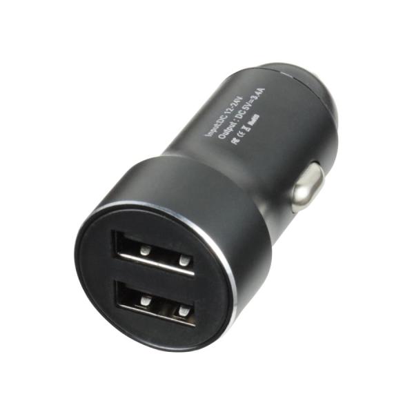 シガーソケット USBアダプター USB-A USB2.0 2ポート ツーリング用品 USBアダプタ 12V/24V