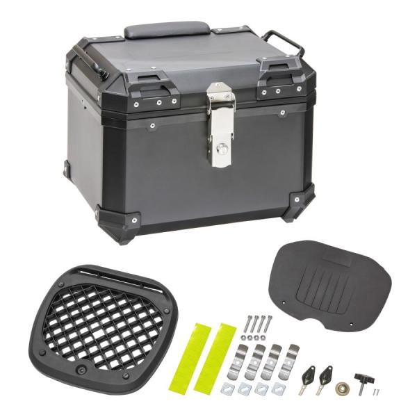 バイクリアボックス 45L 鍵付き ブラック バイク リアボックス バイク