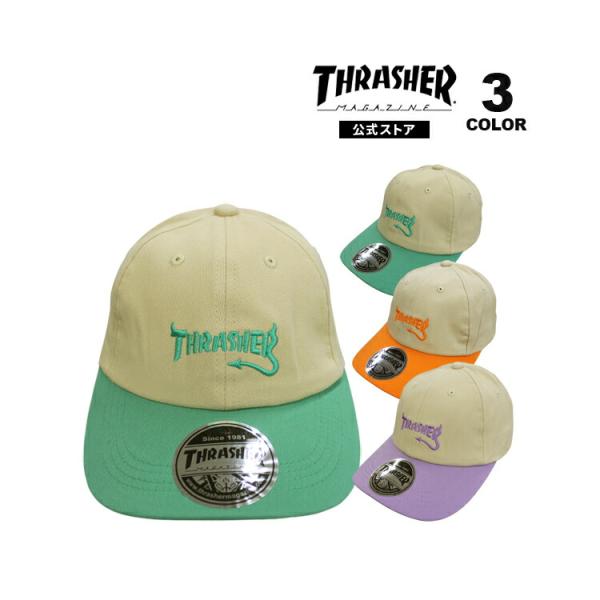 スラッシャー キャップ THRASHER Devil Tail LOGO YOUTH 6 PANEL CAP 帽子 ジュニア ユース キッズ KIDS 子供 小さいサイズ 全3色 (公式）