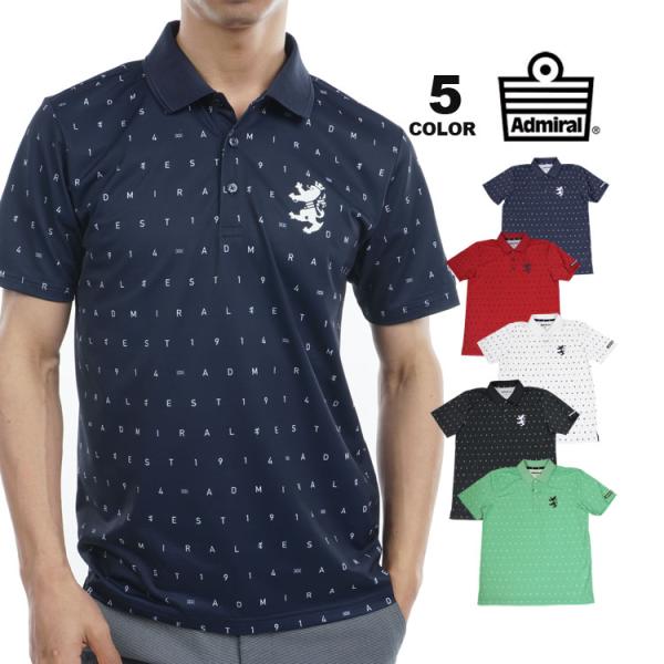 【未使用】Admiral GOLF 半袖ポロシャツ　プリント柄　(LL) SALE アウトレット アドミラル ゴルフ ポロシャツ Admiral GOLF