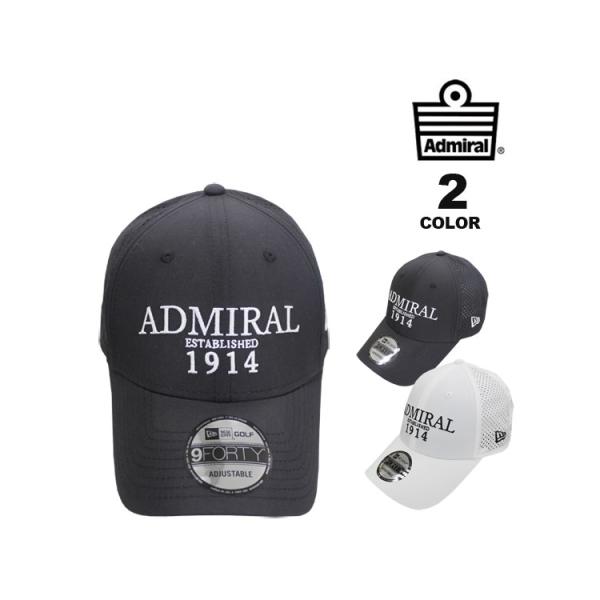 SALE アドミラル ゴルフ キャップ Admiral GOLF NEWERA PUNCHING MESH 9FORTY ADJUSTABLE CAP 帽子 ニューエラ コラボ MICROERA 抗菌スウェットバンド 接触冷感