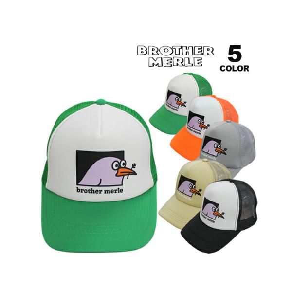 ブラザーマール キャップ BROTHER MERLE Graphic Print Bird MESH CAP